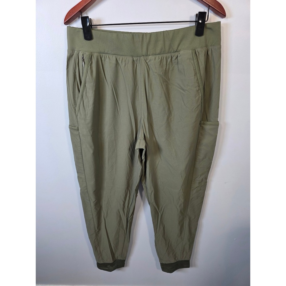 Columbia Omni-Shield Women Olive Green Joggers Hiking Pants Stretch Size Large L